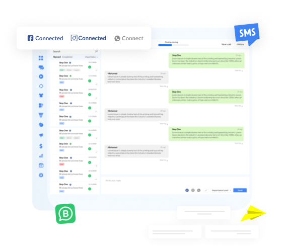 Flash Lead omni channel Conversation: Facebook Messenger, Instagram Messages, Whatsapp Business in ONE place.